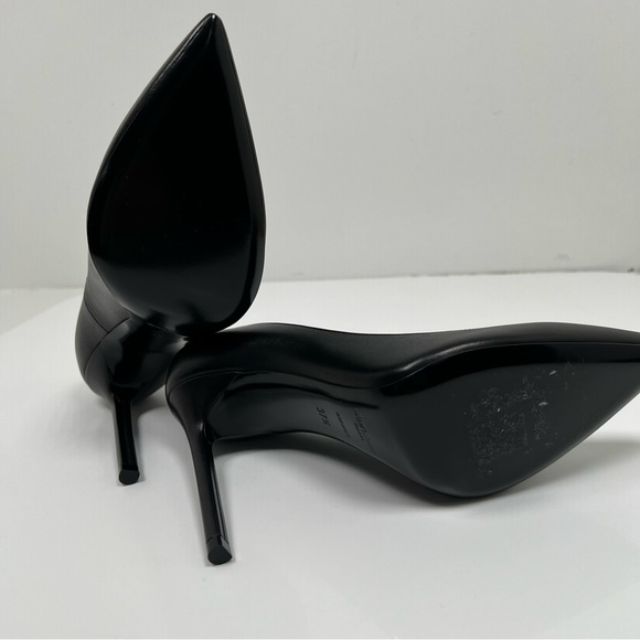 SAINT LAURENT Anja 85 Leather Pumps in Black Sz US 7.5 - Picture 6 of 8